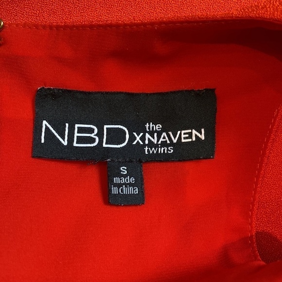 NBD x Naven Twins red front cutout mini dress size small - Picture 5 of 7